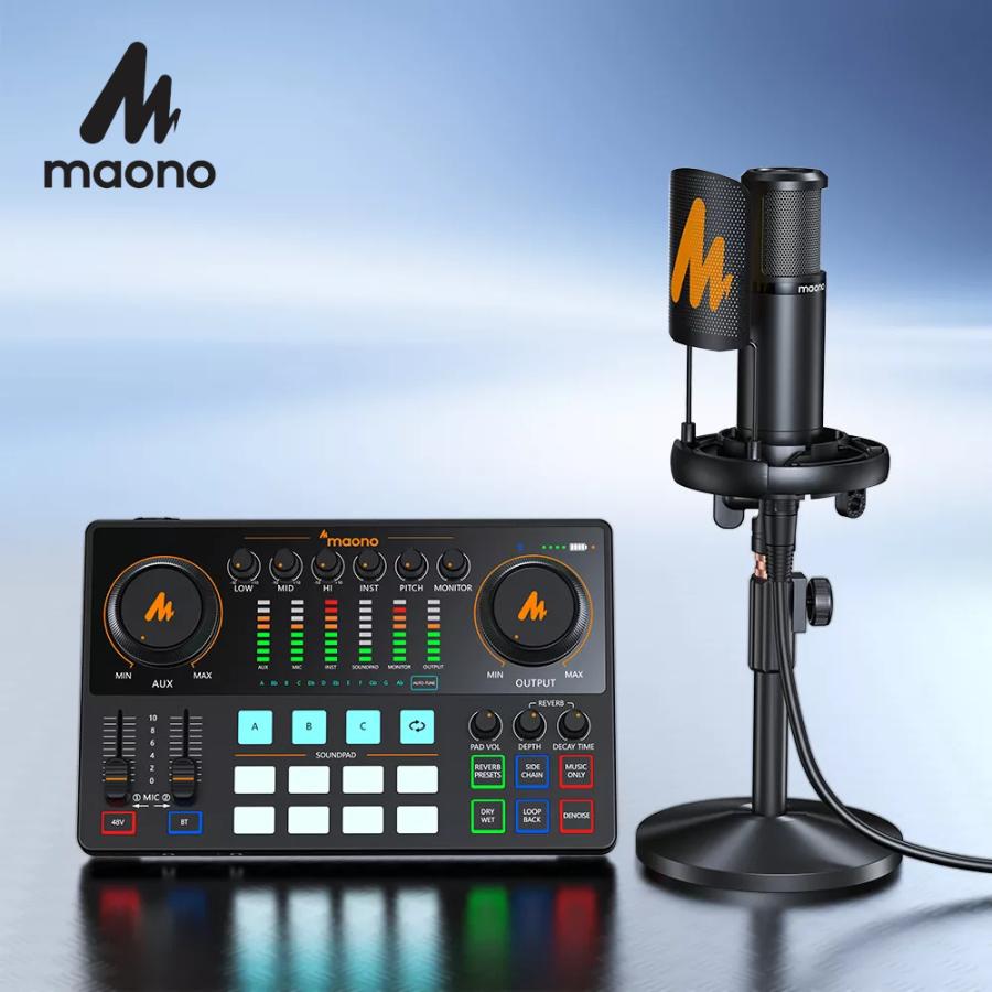 新型 MAONO CASTER AME2A ポッドキャスター XLR端子 配信用ミキサー