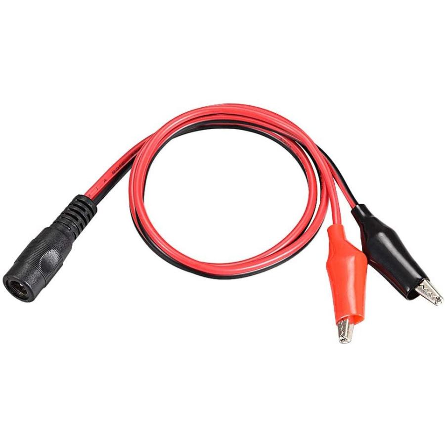 送料無料 DC電源ジャックメス-ワニ口クリップコネクタ 電源ケーブル