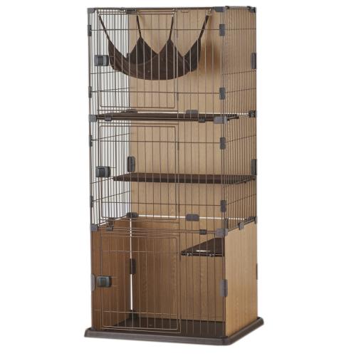 ボンビアルコン 猫 ケージ 3段 スリムキャットサークル 3段タイプ