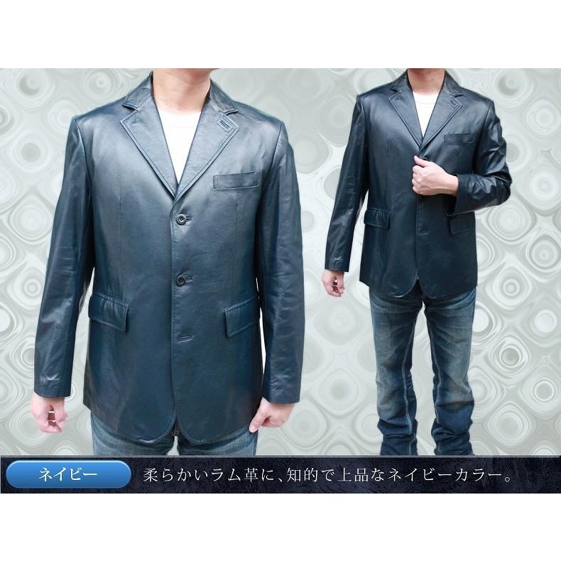 レザージャケット メンズ 本革 ラム革 革ジャケット テーラード