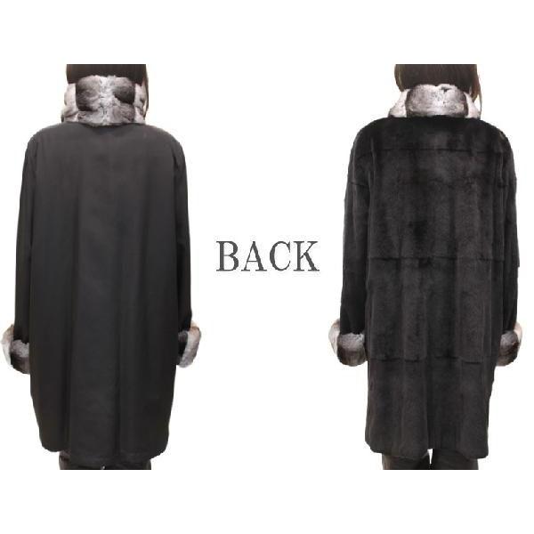 毛皮コート レディース ファーコート シルク＆ウィーゼル＆チンチラ