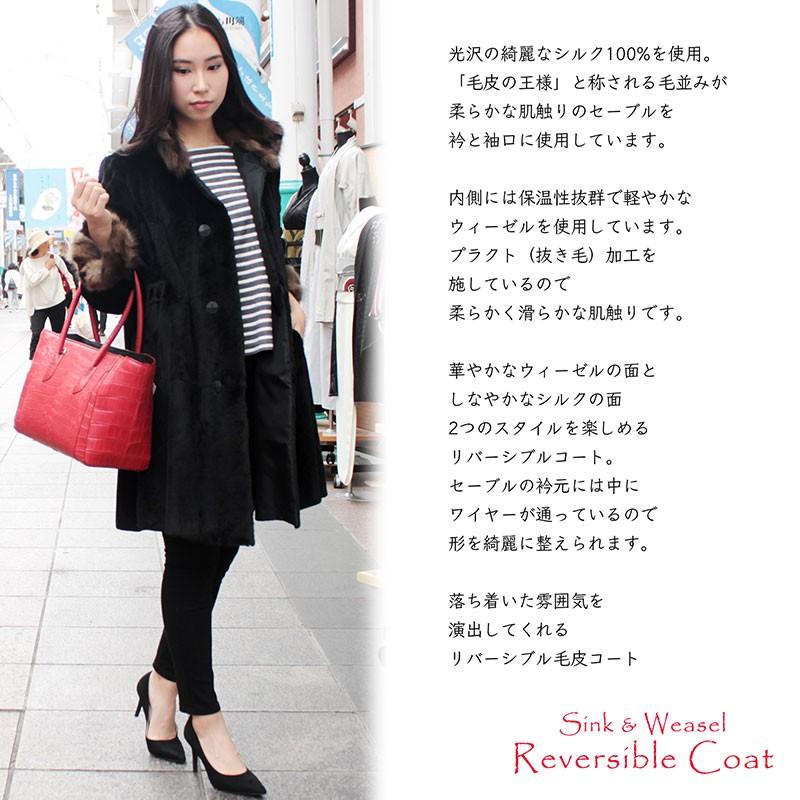 毛皮コート レディース ファーコート 袖口ファー 衿ファー ロング