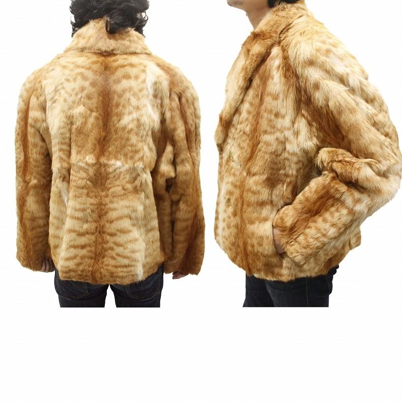 毛皮ジャケット メンズ ファージャケット キャットダブルファー