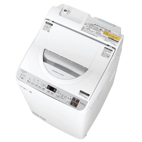 SHARP（シャープ） ES-TX5F-S 5.5kgタテ型洗濯乾燥機 シルバー系