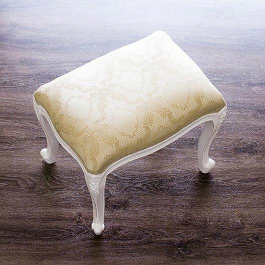椅子 猫脚スツール ロココ調 アンティーク 姫家具 白 スツール 可愛い