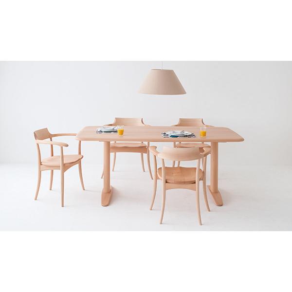 飛騨産業 CRESCENT クレセント アームチェア ビーチ SG261AB 肘付 板座