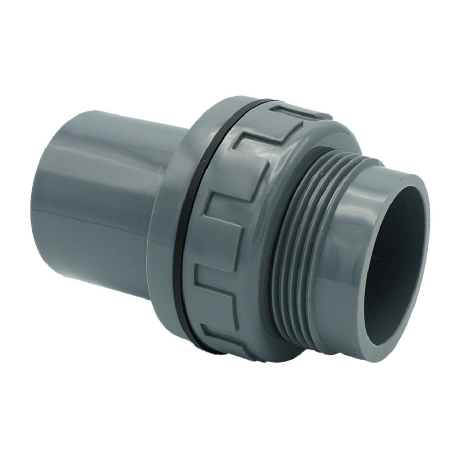 継手 穴開け配管 ネジ付ソケット パッキン付 勾配3° PVC 30A 関西化工