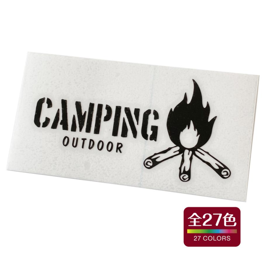 キャンプ アウトドア カッティングステッカー 屋外耐久 耐水 耐熱