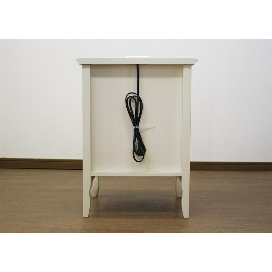 東海家具工業 サイドチェスト アンティークホワイト ナイトテーブル