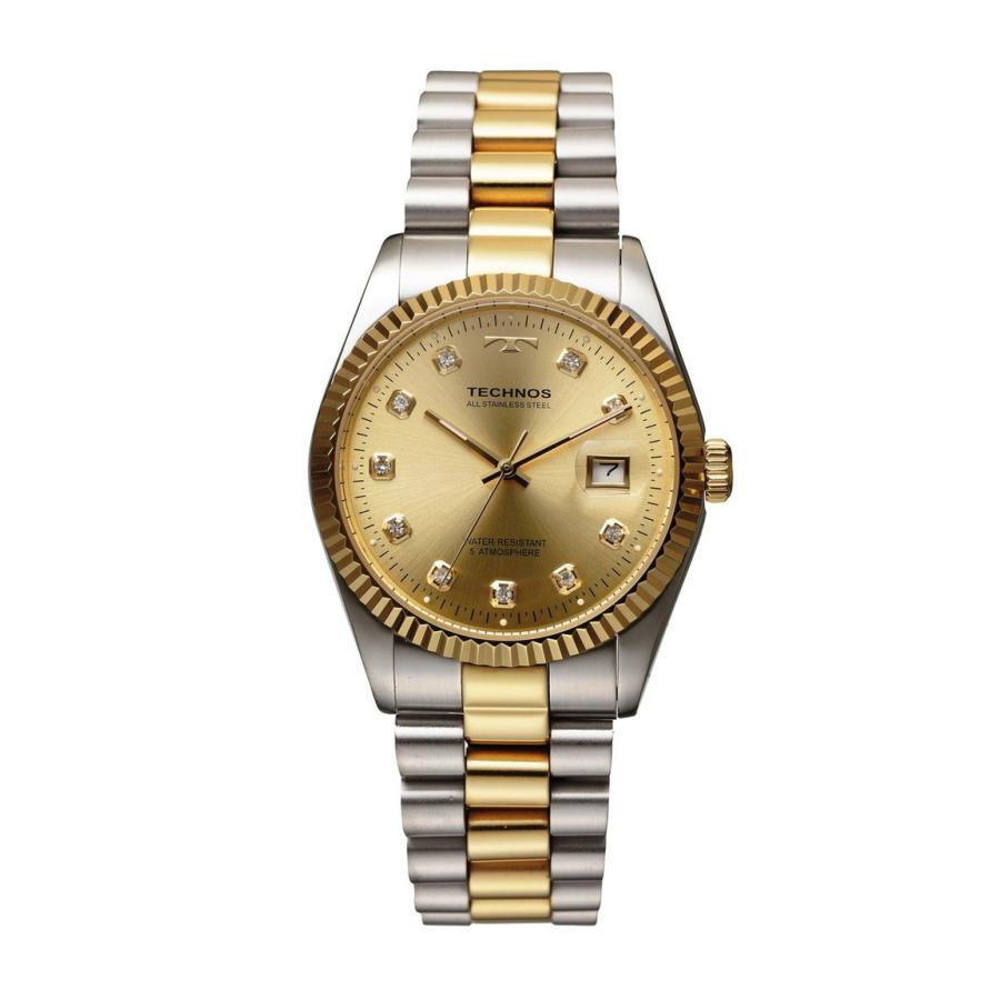 メーカー正規品】TECHNOS テクノス 高級感 腕時計 ラウンド デイト