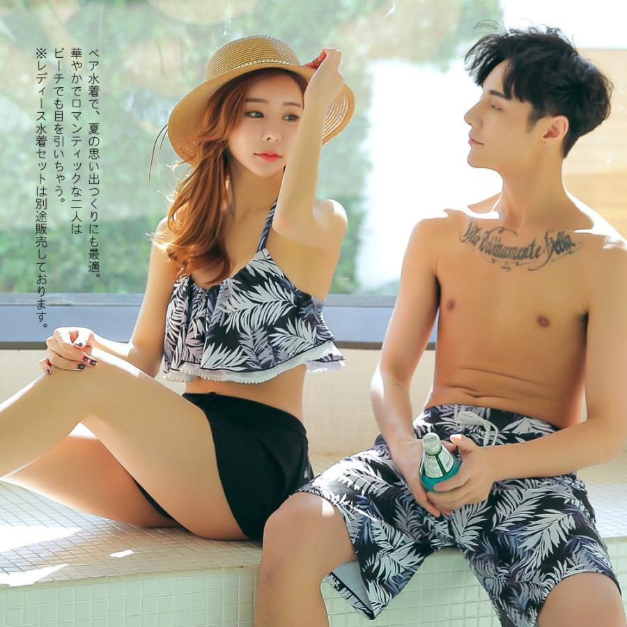 水着 メンズ ビーチパンツ トランクス ハーフパンツ 花柄 フラワー