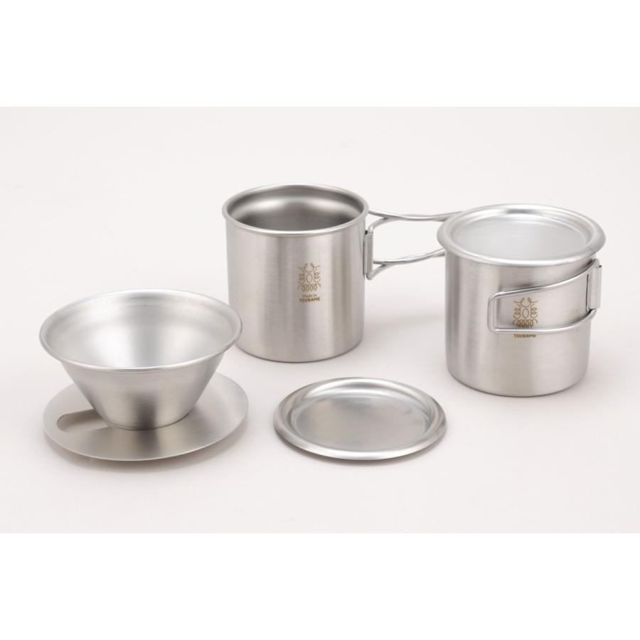 日本製 18-8 二重マグカップペア＆ドリッパーセット Made in TSUBAME