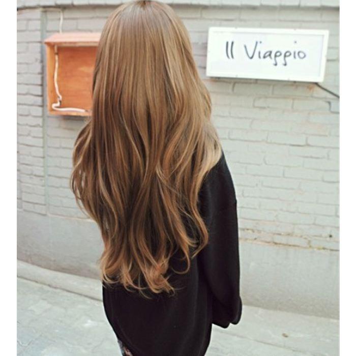 ウィッグ 自然 ロング ウェーブ フルウィッグ ブラウン 耐熱 カラー