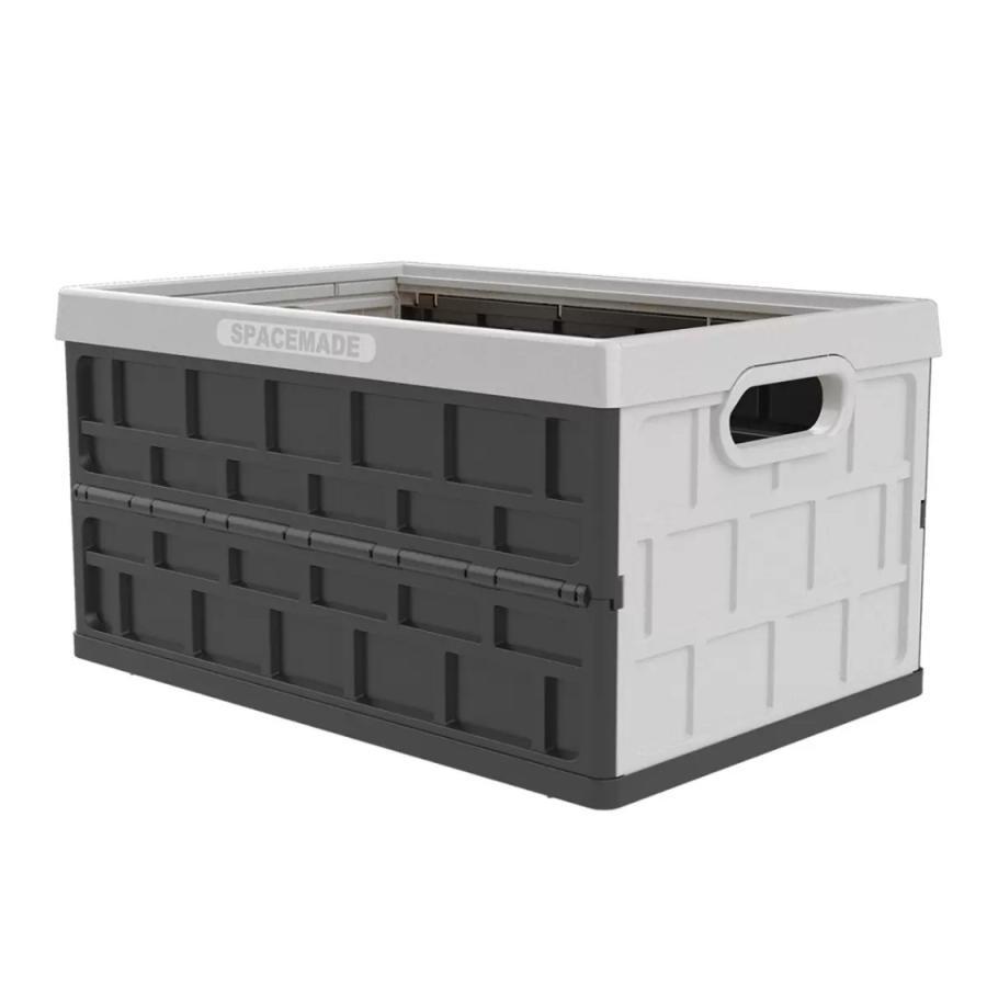 SPACE MADE 折りたたみコンテナ 46L グレー 耐荷重約35kg）コンテナ