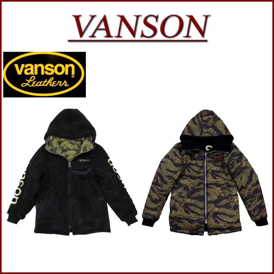 VANSON（バンソン） フェイクファー × タイガーカモフラージュ 中綿