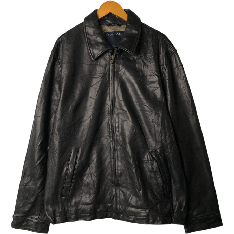 NAUTICA（ノーティカ） 古着 スイングトップタイプ レザーブルゾン