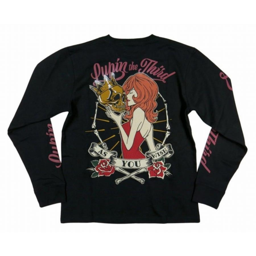 LUPIN THE THIRD ルパン三世 峰不二子 スカルクロスボーン刺繍 ロンT