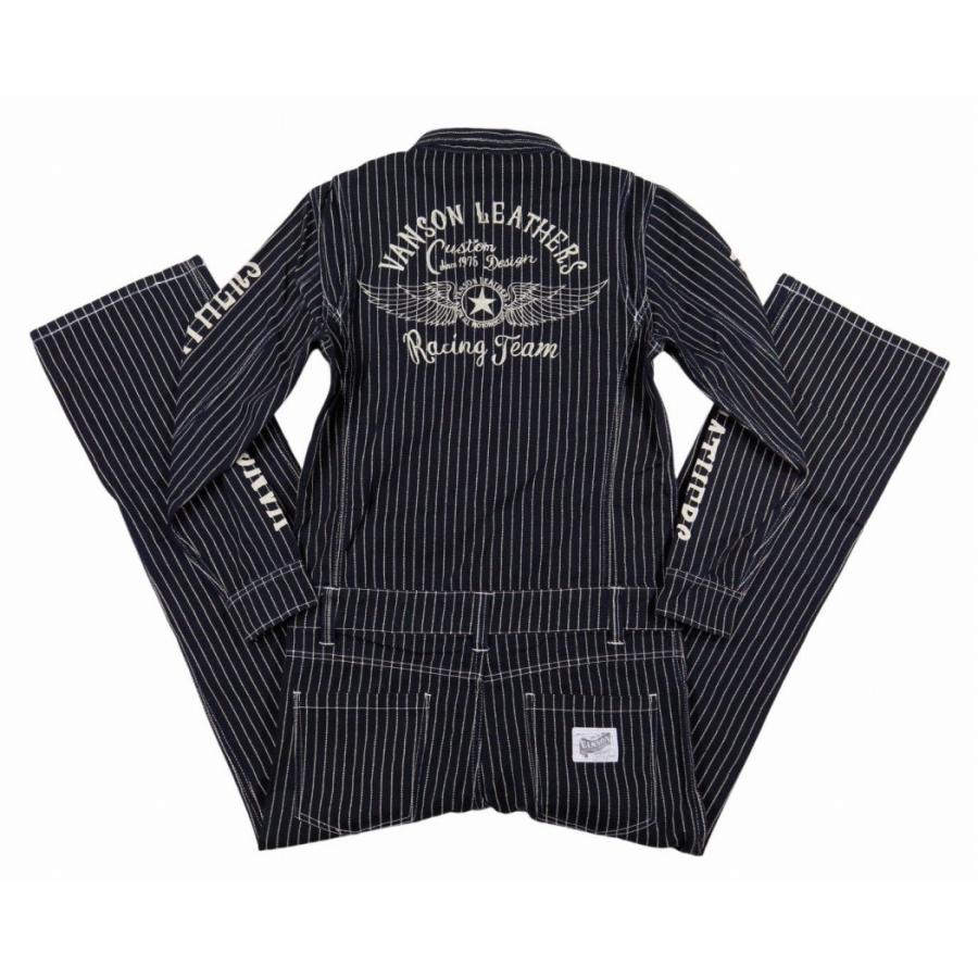 VANSON（バンソン） フライングスター刺繍 ウォバッシュストライプ