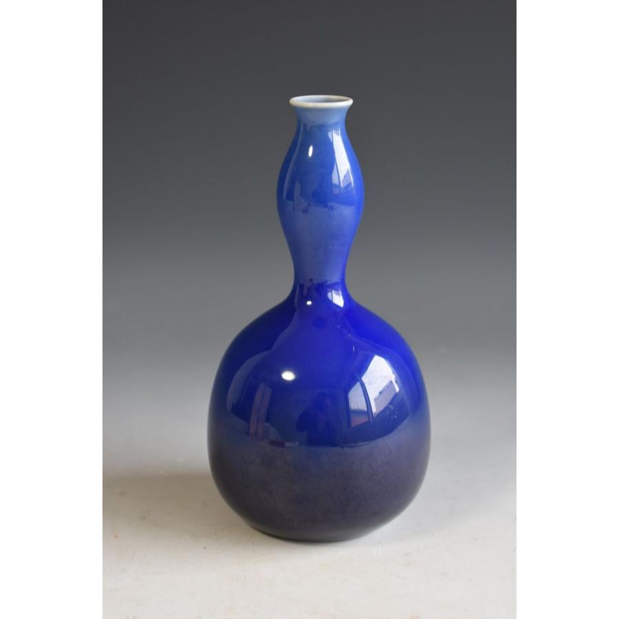 三代 徳田八十吉 ≪ 深厚耀彩徳利 ≫ 人間国宝 【金銘】晩年作 金文字