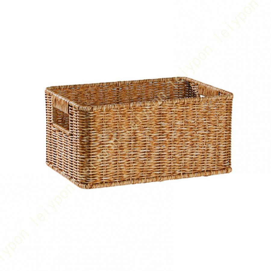 収納ボックス 籐 編みかご 蓋付き/蓋なし 防塵 収納バスケット 収納