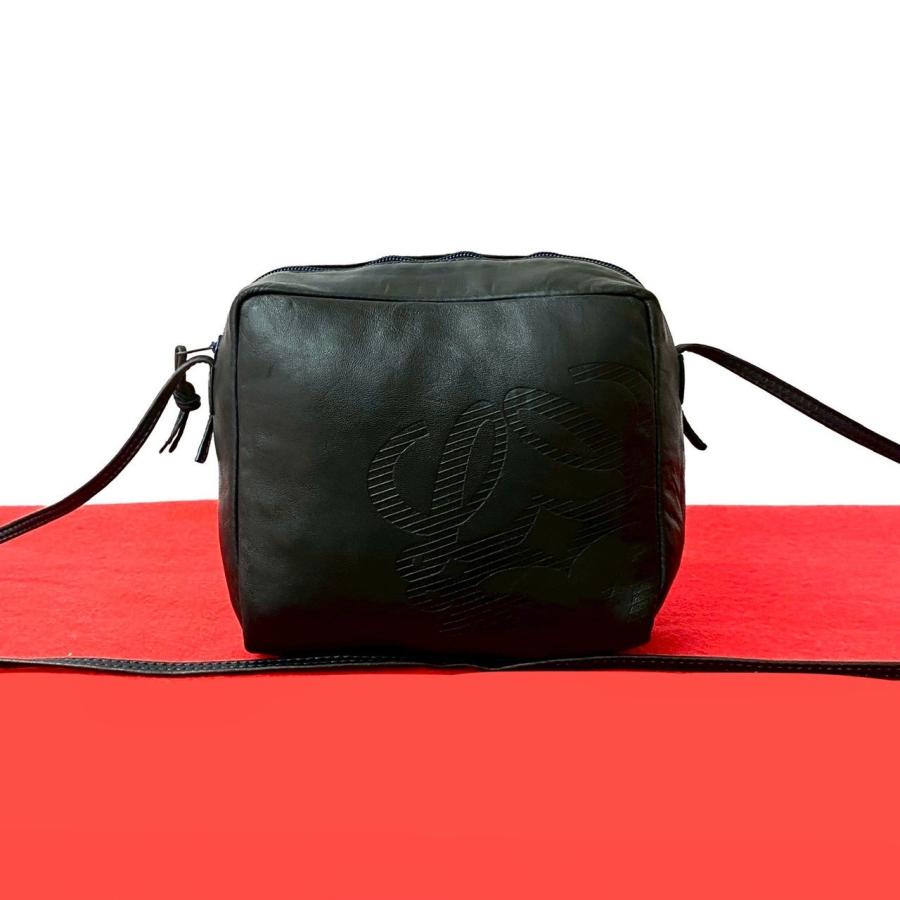 LOEWE（ロエベ） 極 美品 ヴィンテージ アナグラム ロゴ ナッパ レザー