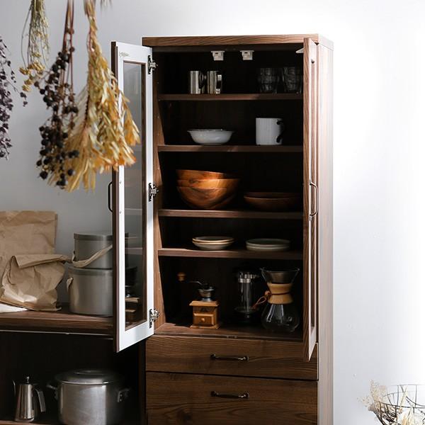 LOWYA（ロウヤ） キッチン収納 食器棚 完成品 キッチンボード おしゃれ