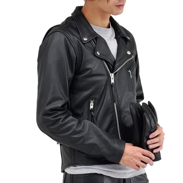 DAYTONA（デイトナ） DL-003 バイク用 レザー ジャケット ブラック 春
