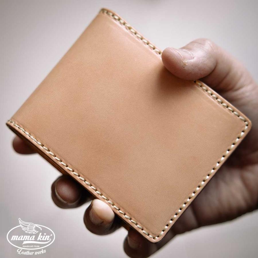 栃木レザー 二つ折り財布 本革 さいふ ヌメ革 レザーウォレット サドル