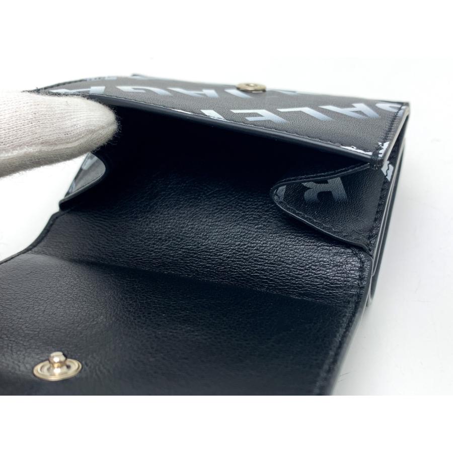 BALENCIAGA バレンシアガ ブランドロゴ ミニウォレット 594312 黒