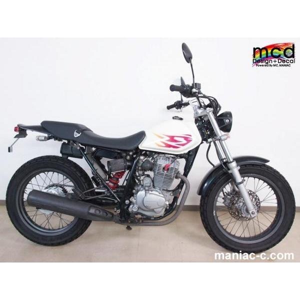 FTR223タンク デカール ステッカー ファイヤー フレイム 青白赤