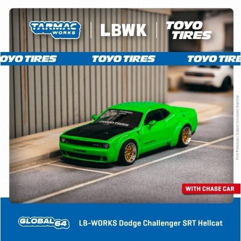 Tarmac Works T64G-TL039-GR Dodge Challenger SRT HellcatGreen