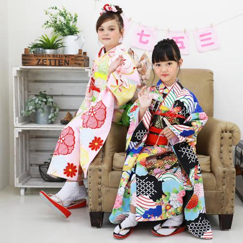 七五三 着物 7歳 レンタルフルセット 四つ身着物23点セットレンタル