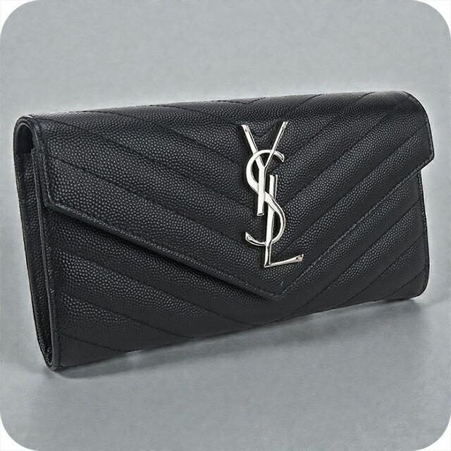 SAINT LAURENT 中古 サンローラン 長財布二折 レディース ブランド