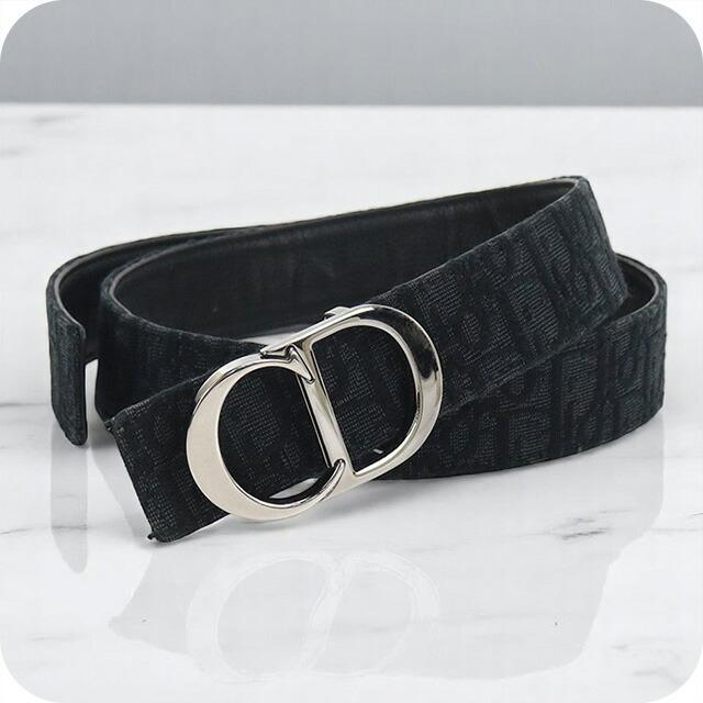 ペ*ー様 Christian Dior ロゴベルト モノグラム ブラック ☆送料・関