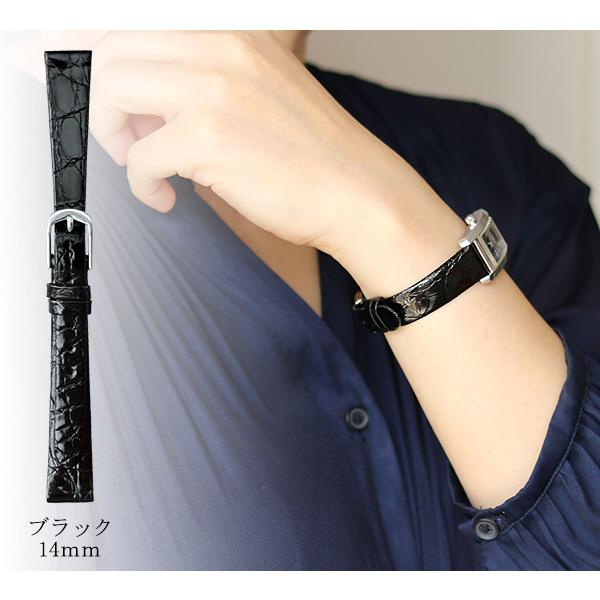 時計 ベルト 10mm 11mm 12mm 13mm 14mm 15mm ワニ革 カイマン
