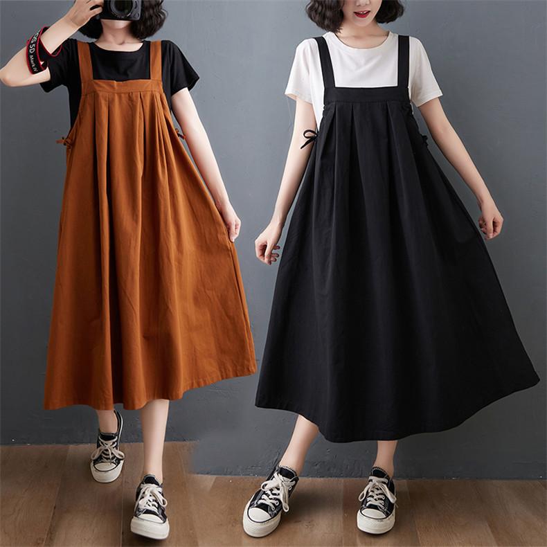 サロペットワンピース マキシ丈 レディース オールインワン ジャンパー