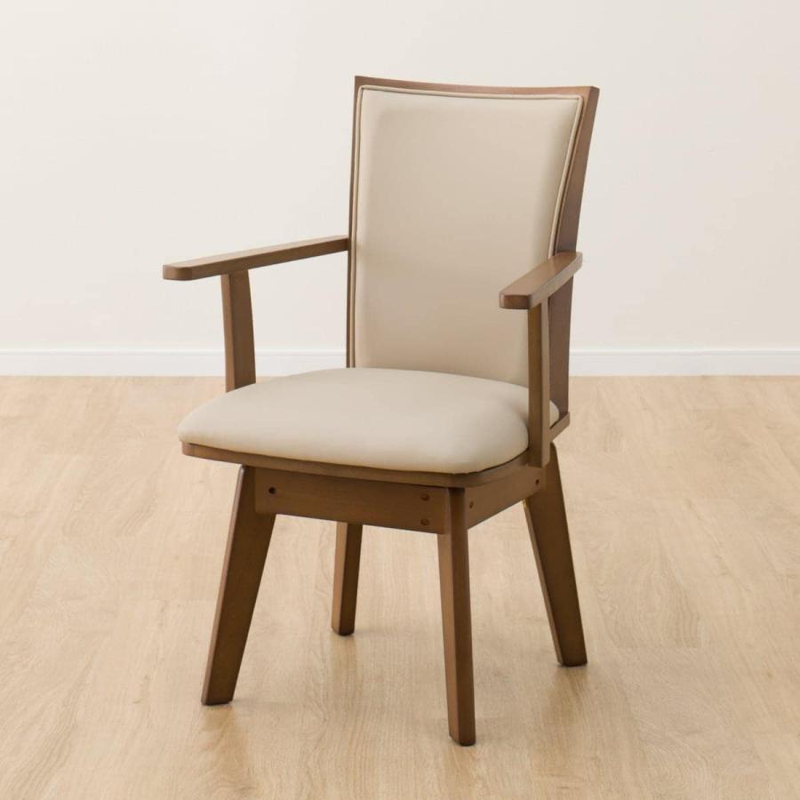 ニトリ（NITORI） ダイニングチェア(回転肘付き回転LG-010 MBR) 食卓