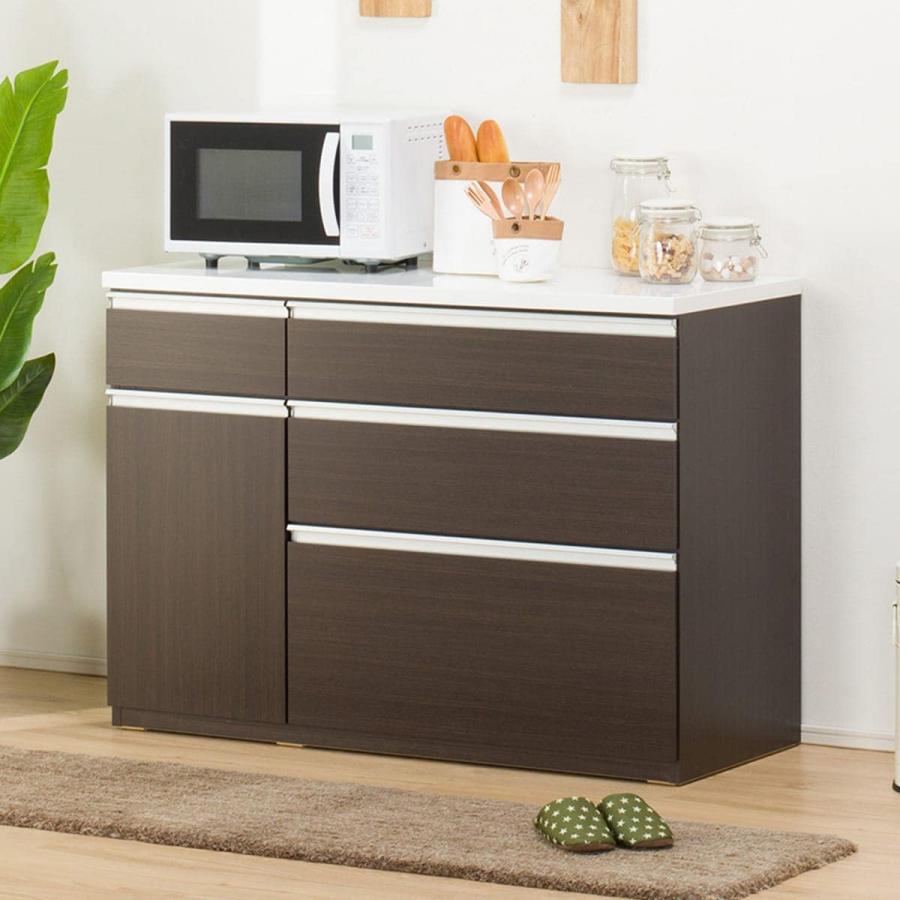 ニトリ（NITORI） キッチンカウンター(キュリー2 120CT DBR) キッチン