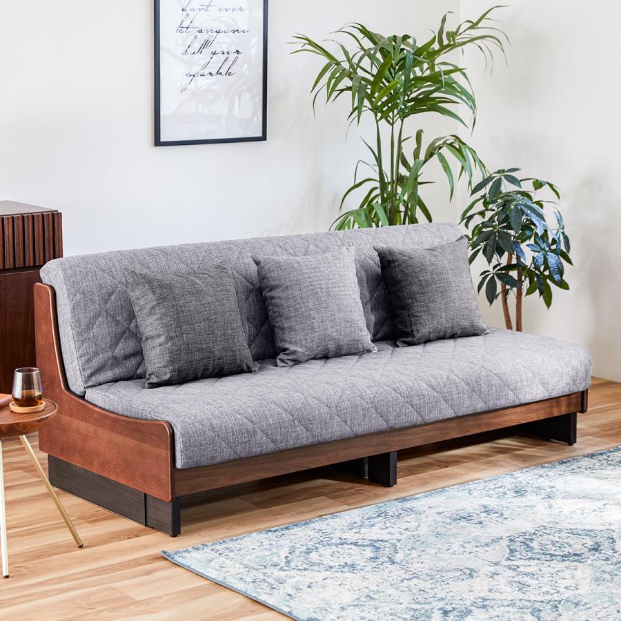 ソファベッド ソファ 3掛けソファ スツールつき ニトリ 収納つき