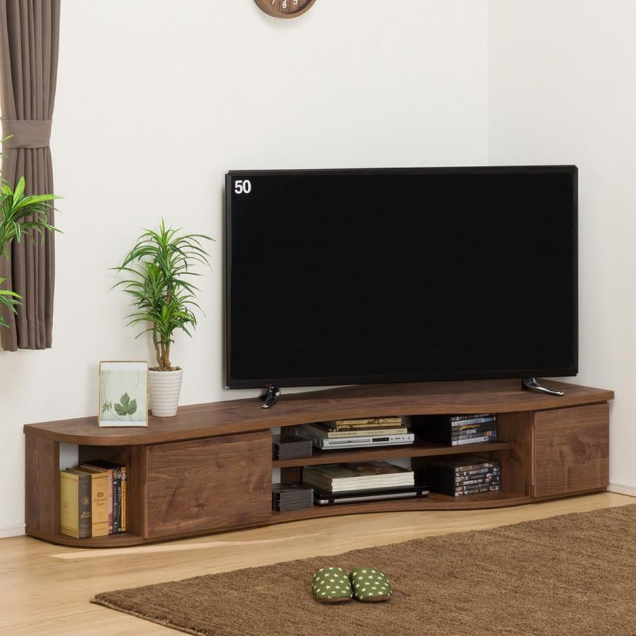 ニトリ（NITORI） 幅180 コーナー有効活用 流線形テレビボード(右寄せ