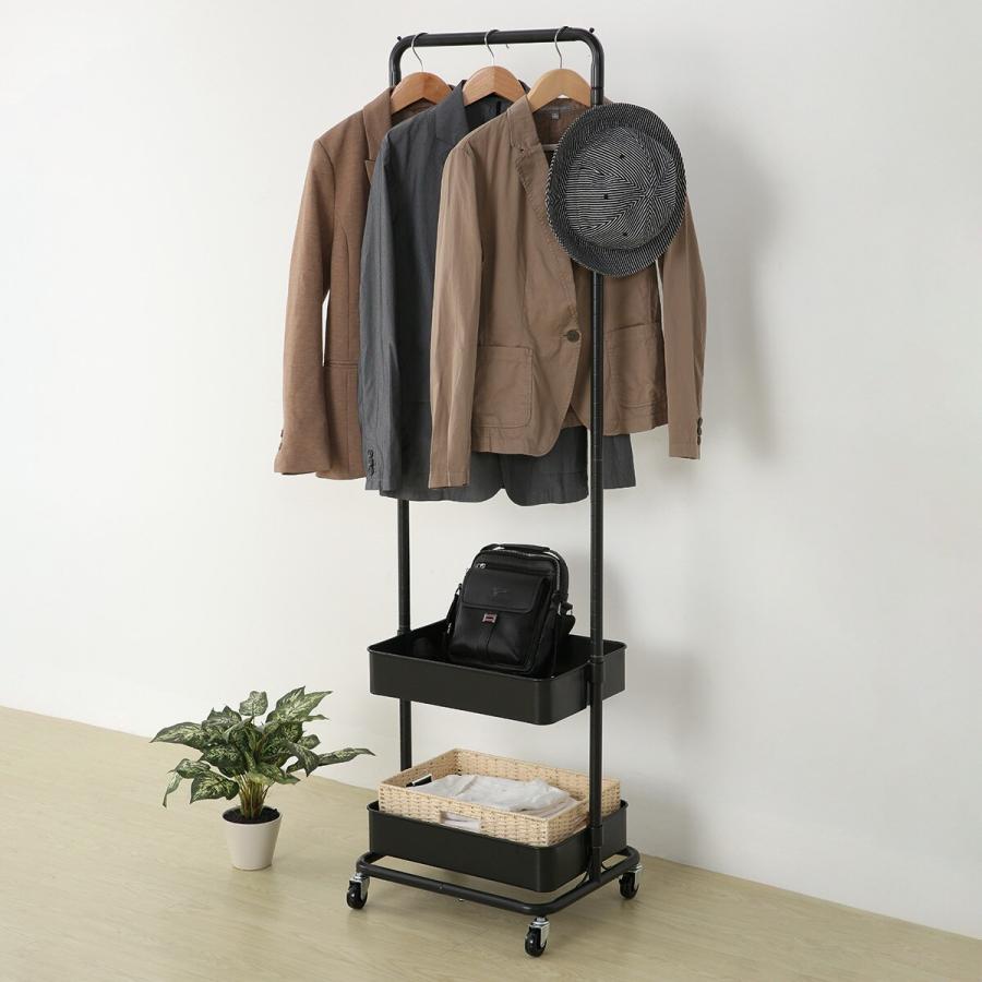 ニトリ（NITORI） ワゴンハンガーラック(DX2s01 ブラック) : ニトリ