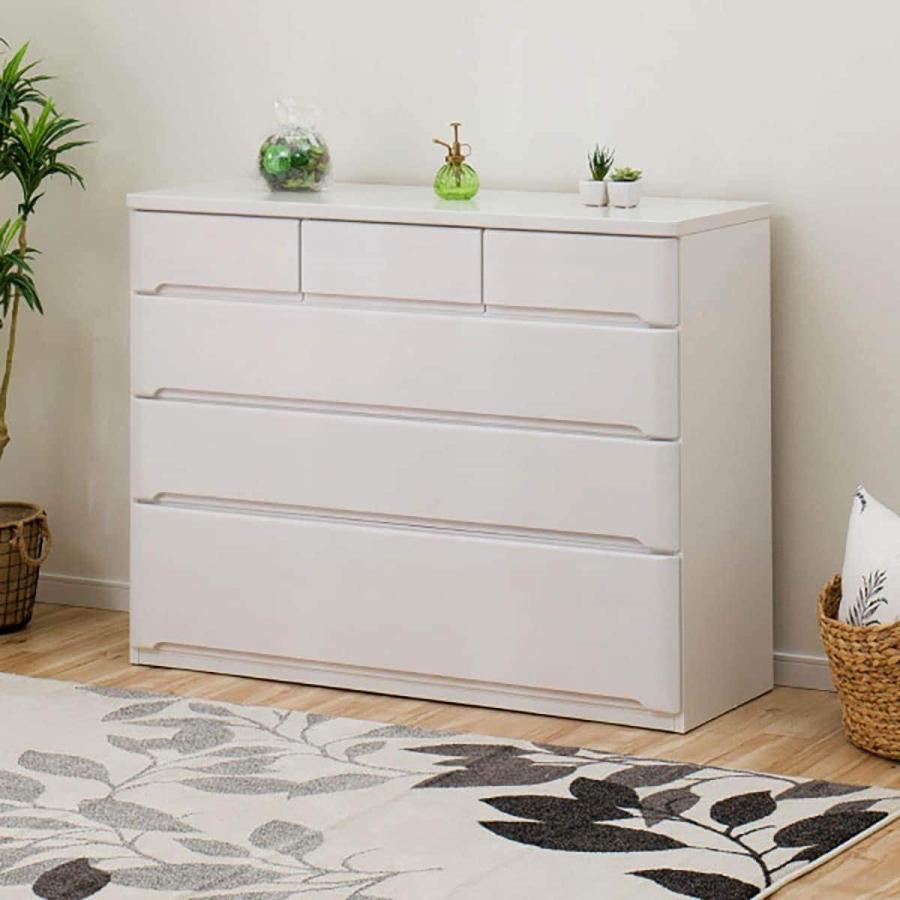 ニトリ（NITORI） ローチェスト(オウカ2 DVD120LC WH) タンス たんす