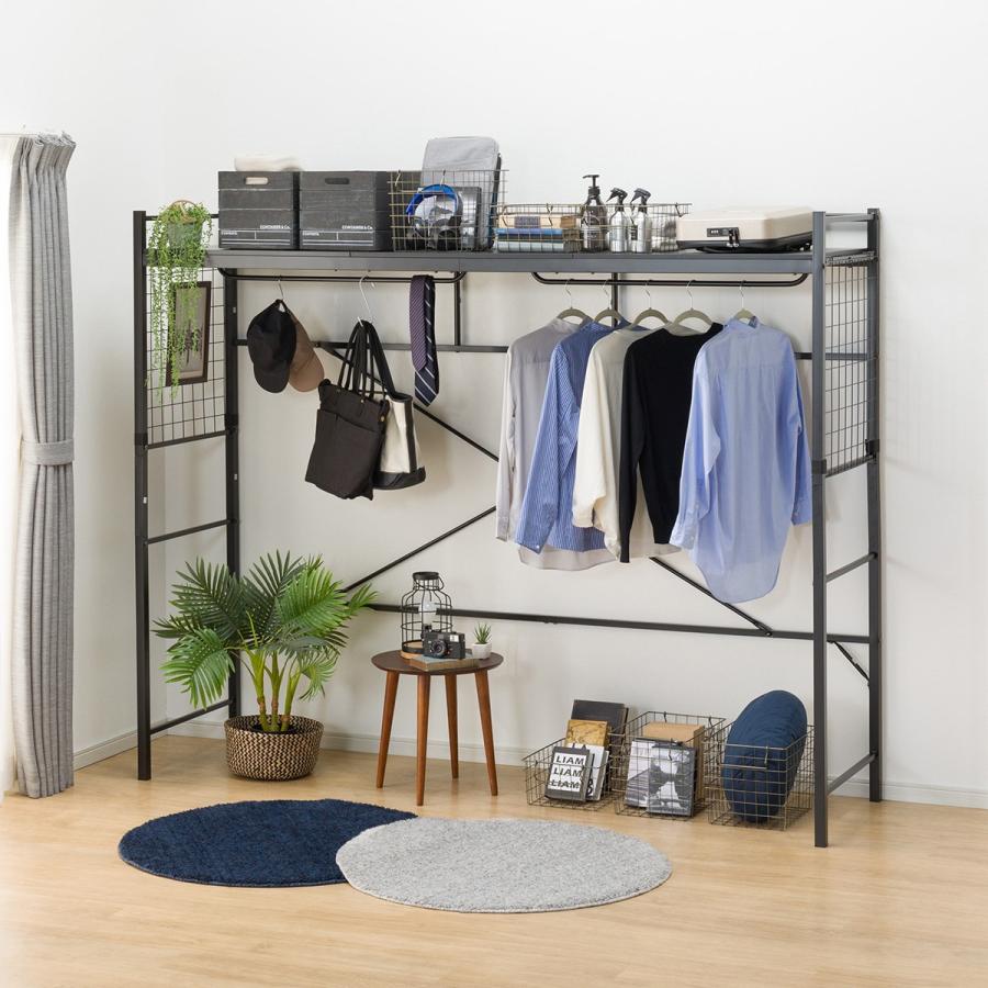 ニトリ（NITORI） ハンガーシェルフ(バジーナ2JY BK) 収納 ハンガー