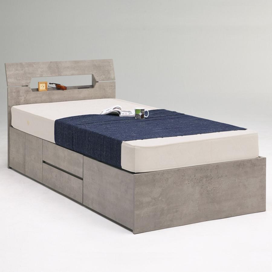 ニトリ（NITORI） 引き出し収納付き シングルベッドフレーム(KR GY