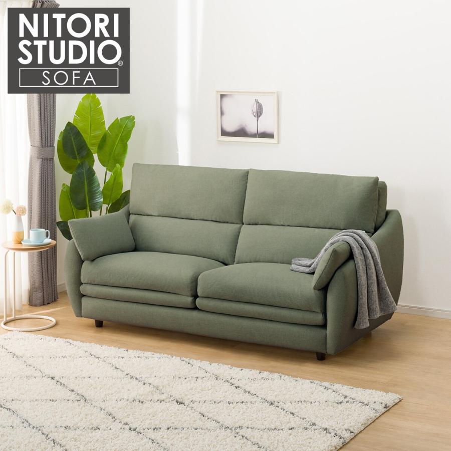ニトリ（NITORI） 3人掛け布張りソファ(Nポケット BS09 AQ-YGR