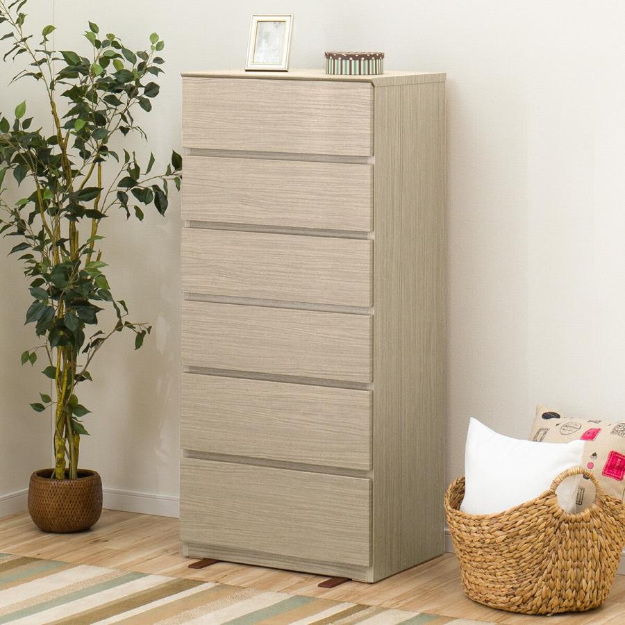 ニトリ（NITORI） ハイチェスト(クエス 60-6HC GY) ニトリ期間限定：4