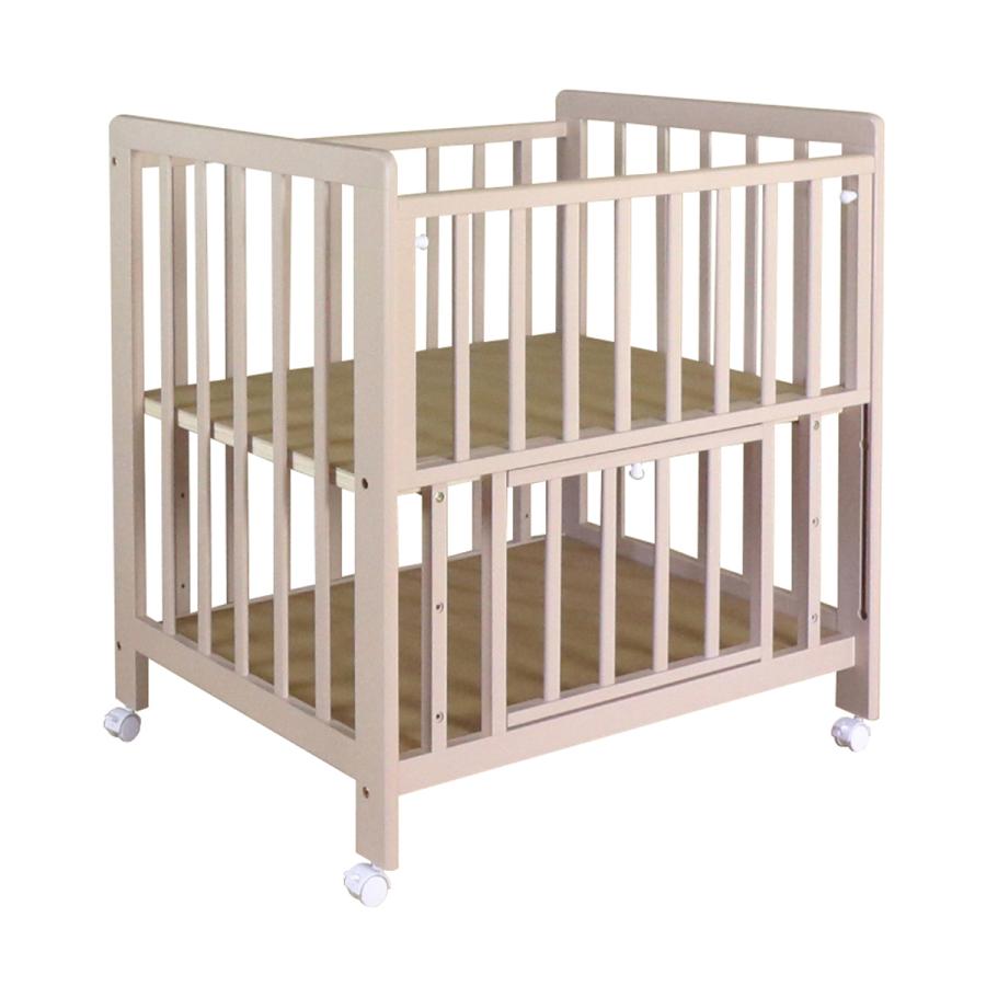 キャンペーン開催中 ミニベビーベッド あわイロ 木製 天然木 収納棚