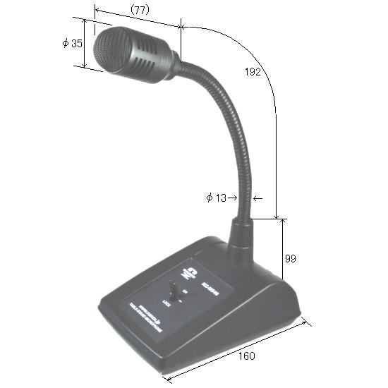 電源不要のデスクトップマイク NZ−M546 スイッチロック機構付