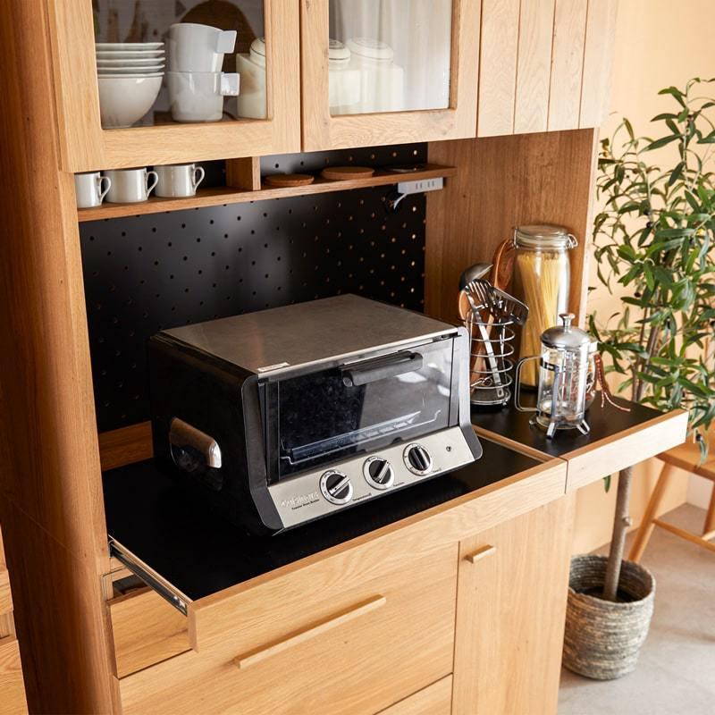 キッチンボード 幅105 国産 完成品 キッチン収納 食器棚 コンセント