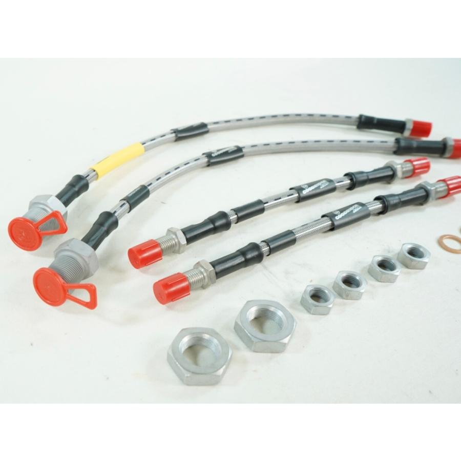 ローバーミニ ステンメッシュ ブレーキホース セット 純正形状 グッド